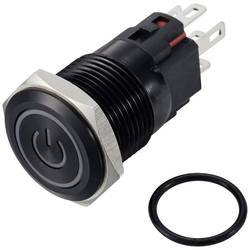 TRU COMPONENTS TC-12647444 tlačítko 250 V/AC 3 A 1x vyp/(zap) IP65 zelená bez aretace Eloxovaný hliník 1 ks