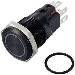 TRU COMPONENTS TC-12647460 tlačítkový spínač 250 V/AC 3 A 1x vyp/(zap) IP65 RGB s aretací Eloxovaný hliník 1 ks