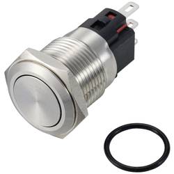 TRU COMPONENTS TC-12647484 tlačítkový spínač 250 V/AC 3 A 1x vyp/(zap) IP65 s aretací Mosaz, pochromovaná 1 ks