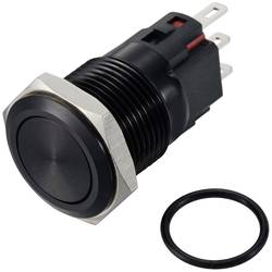 TRU COMPONENTS TC-12647500 tlačítkový spínač 250 V/AC 3 A 1x vyp/(zap) IP65 s aretací Eloxovaný hliník 1 ks