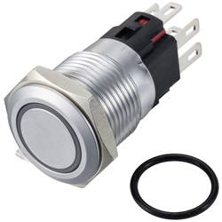 TRU COMPONENTS TC-12647532 tlačítkový spínač 250 V/AC 3 A 1x vyp/(zap) IP65 RGB s aretací Mosaz, pochromovaná 1 ks