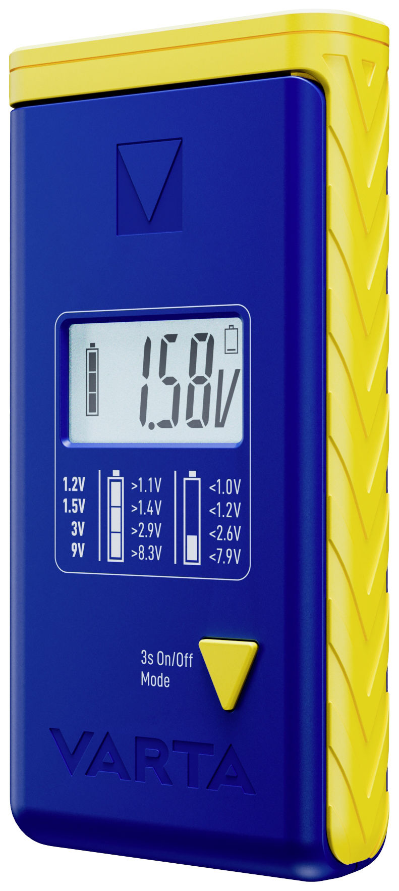 Varta LCD Battery Test zkoušečka baterií a akumulátorů, typy 1,2 V, 1,5 V, 3 V, 9 V, 00893 101 111