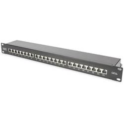 Digitus Patch-Panel 24 portů síťový patch panel 483 mm (19) CAT 6A, CAT 6a (surový kabel CAT 7) 1 U osazený