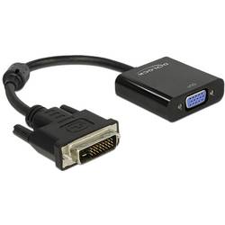 Delock 65658 DVI / VGA adaptér [1x DVI zástrčka 24+1pólová - 1x VGA zásuvka] černá s feritovým jádrem 16.00 cm