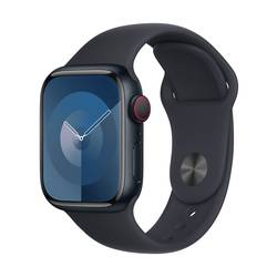 Apple Watch Series 9 GPS + Cellular 41 mm hliníkový plášť sportovní náramek Midnight (půlnoční čerrná) M/L