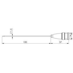 Greisinger GF 2T-E1.5 vpichovací sonda -70 do 250 °C typ senzoru Pt1000