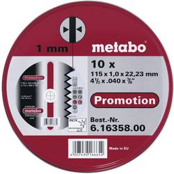 Metabo 616358000 řezný kotouč rovný 115 mm 10 ks ocel, nerezová ocel