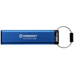 Kingston IronKey Keypad 200 USB flash disk Retail 32 GB modrá IKKP200/32GB USB 3.2 Gen 1 (USB 3.0)