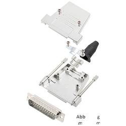 encitech DTSL37-LJSRG-T-DBP-W-K 6355-8040-04 sada D-SUB kolíkové lišty 180 ° Pólů: 37 pájecí kalíšek 1 ks