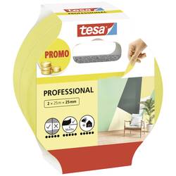 tesa Professional 56212-00000-02 malířská krycí páska žlutá (d x š) 50 m x 25 mm 2 ks