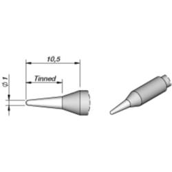 JBC Tools C245041 pájecí hrot oblý, rovný Velikost hrotů 1.0 mm Obsah 1 ks