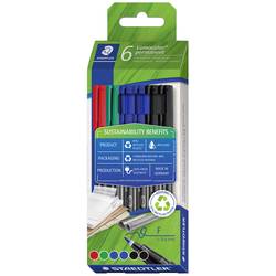 Staedtler popisovač fólií Lumocolor® permanent pen 318 318 C6-1 červená, modrá, zelená, černá