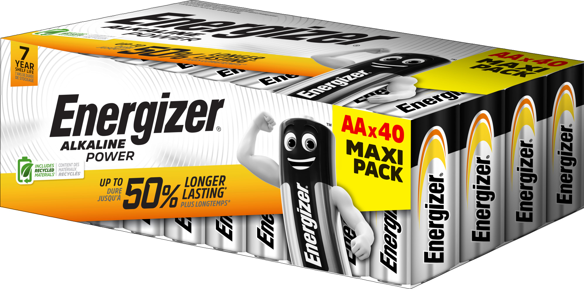 Energizer Power LR06 tužková baterie AA alkalicko-manganová 1.5 V 40 ks