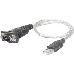 Manhattan USB adaptér [1x D-SUB zástrčka 9pólová - 1x USB 1.1 zástrčka A] 151801 45.00 cm pozlacené kontakty