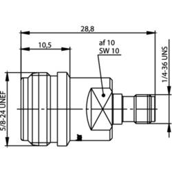 Telegärtner 100024219 100024219 koaxiální adaptér N zásuvka - SMA zásuvka 1 ks