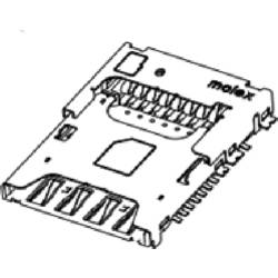 Molex Slot pro paměťovou kartu 8, rozteč 1.1 mm, 2.54 mm, 1041681620, 1 ks Tape on Full reel