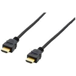 Equip HDMI kabel Zástrčka HDMI-A 3.00 m černá 119351 4K UHD, pozlacené kontakty HDMI kabel