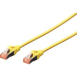 Digitus DK-1641-0025/Y RJ45 síťové kabely, propojovací kabely CAT 6 S/FTP 0.25 m žlutá samozhášecí, s ochranou 1 ks