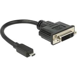 Delock 65563 HDMI / DVI adaptér [1x micro HDMI zástrčka D - 1x DVI zásuvka 24+5pólová] černá 20.00 cm