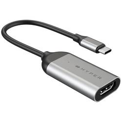 HYPER HD-H8K-GL USB-C® / HDMI adaptér [1x USB-C® zástrčka - 1x HDMI zásuvka] stříbrná