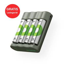 GP Aktion Gratis Ladegerät USB-Modell Ladegerät GP B441 inkl. 4x AA-Akku akumulátor AA, Ni-MH, 2100 mAh, 1.2 V, 1 sada