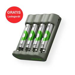 GP Aktion Gratis Ladegerät USB-Modell Ladegerät GP B441 inkl. 4x AAA-Akku akumulátor AAA Ni-MH 850 mAh 1.2 V 1 sada