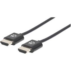 Manhattan HDMI kabel Zástrčka HDMI-A, Zástrčka HDMI-A 0.50 m černá 394406 4K UHD, Audio Return Channel HDMI kabel