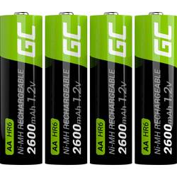 Green Cell HR6 akumulátor AA, Ni-MH, 2600 mAh, 1.2 V, 4 ks