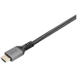 Digitus HDMI kabel Zástrčka HDMI-A 2 m černá DB-330200-020-S 8K UHD, hliníková zástrčka, Audio Return Channel, dvoužilový stíněný, třížilový stíněný, eARC,