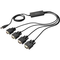 Digitus USB, sériový kabel [1x USB 2.0 zástrčka A - 4x D-SUB zástrčka 9pólová] Adapter 1.50 m