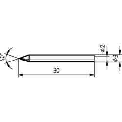 Ersa 012 BD pájecí hrot tužkový Velikost hrotů 0.3 mm Obsah 1 ks