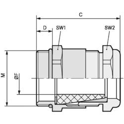 LAPP SKINDICHT® SHV-M 32X1,5/29/26 kabelová průchodka, 52105420, od 23 mm, do 25.8 mm, M32, 10 ks