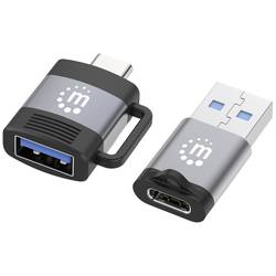 Manhattan USB 2.0 adaptér [2x USB 3.2 gen. 1 zásuvka A, USB 3.0 zásuvka C - 2x USB 3.0 zástrčka C , USB 3.0 zástrčka A] USB-C - USB-A-Adapter & USB-A -