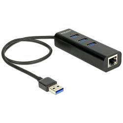 Delock 62653 USB 3.1 Gen 1 hub černá