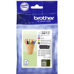 Brother Ink LC-3217 VALDR originál kombinované balení černá, azurová, purppurová, žlutá LC3217VALDR