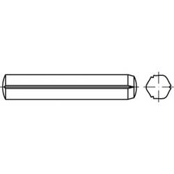 TOOLCRAFT TO-5437488 válcový rýhovaný kolík 4 mm ocel 100 ks