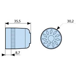 Crouzet 25622076 patice pro relé Crouzet řada TIMER , Crouzet TIMER 814, Crouzet TIMER 815, Crouzet TIMER TMR48U, Crouzet TIMER TMR48L, (Ø x d) 30.2 mm x 35.5