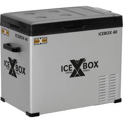 CrossTools ICEBOX 40 přenosná lednice (autochladnička) Energetická třída (EEK2021): F (A - G) kompresor 230 V, 24 V, 12 V stříbrná (matná), černá 37 l