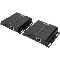 Digitus DS-55124 1 port HDMI Extender Set extender přes síťový kabel, kovový ukazatel, UHD, s dálkovým ovládáním, se stavovými LED, s vestavěnou síťovou