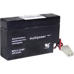 multipower MP0,8-12-AMP A9709 olověný akumulátor 12 V 0.8 Ah olověný se skelným rounem (š x v x h) 96 x 62 x 25 mm zásuvka AMP bezúdržbové, nepatrné vybíjení