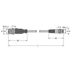 Turck RSSD-PSGS4M-4414-3M/S6000 upravený zástrčkový konektor pro senzory - aktory, 6936514, 1 ks