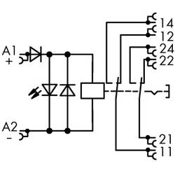 WAGO 789-1346 průmyslové relé , 24 V/DC, 8 A, 2 přepínací kontakty, 1 ks