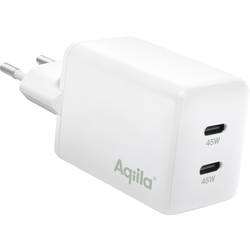 Aqiila W2 USB nabíječka 45 W vnitřní, do zásuvky (230 V) Výstupní proud (max.) 3 A USB-C® Počet výstupů: 2 x