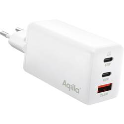 Aqiila W3 USB nabíječka 65 W vnitřní, do zásuvky (230 V) Výstupní proud (max.) 3 A USB A, USB-C® Počet výstupů: 3 x