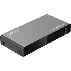 Digitus DS-55336 1 + 2 porty HDMI rozbočovač LED ukazatel, se stavovými LED, kovový ukazatel, lze spínat jednotlivě, UHD 3840 x 3840 Pixel černá