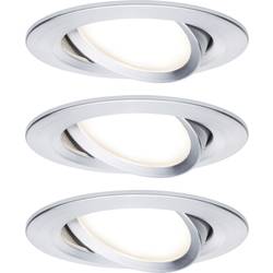 Paulmann 93903 Coin Slim LED vestavné svítidlo, LED, pevně vestavěné LED, 18 W, hliník (kartáčovaný), sada 3 ks