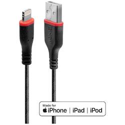 LINDY USB kabel USB 2.0 Apple Lightning konektor, USB-A zástrčka 1.00 m černá 31291