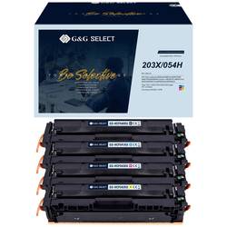 G&G Toner náhradní HP 203X kompatibilní kombinované balení černá, azurová, purppurová, žlutá GS-H203X-4P