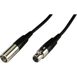 Monacor MCM-500/SW XLR kabel [1x mini XLR zástrčka - 1x mini XLR zásuvka] 5 m černá