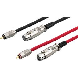 Monacor MCA-158J audio propojovací kabel [1x cinch zástrčka - 1x XLR zásuvka] 1.5 m červená/černá